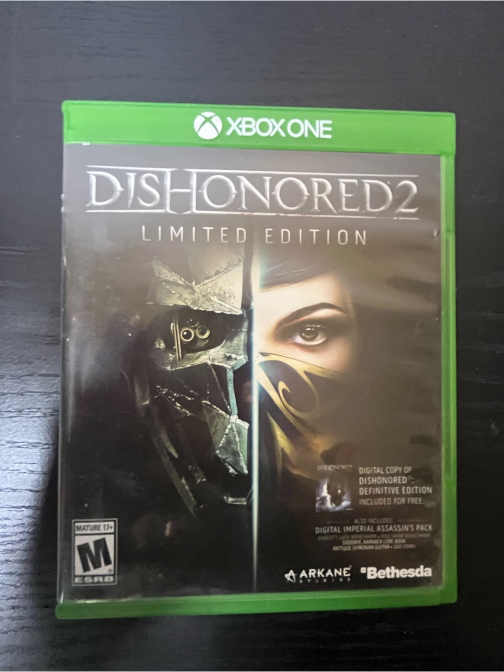 Dishonored 2 Limited Edition Xbox One - Black & Green